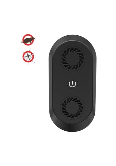 Rogfer Ultrasonik Sivrisinek Kovucu Çok Fonksiyonlu Elektronik Böcek Kovucu Au Fiş Siyah , Boyut:fiş
