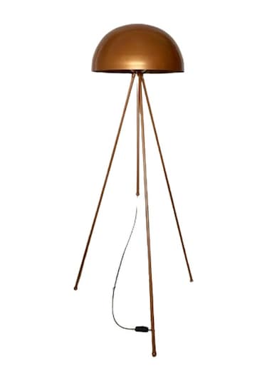 Rsylight Rustik Dekoratif 3 Ayaklı Bakır Köşe Lambası Lambader