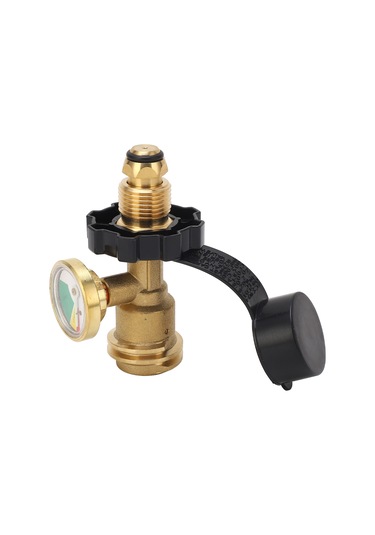 Reedark Brass Pol-qcc1 Gaz Tankı Adaptörü, Basınç Gösterici İle, Barbekü, Isıtıcı, Kamp Çörekçileri İçin Kolay Kurulum