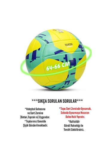 Telvesse Vt800 Spike Voleybol Topu Yumuşak Doku Semi-pro İç-dış Mekan Soft Touch 300 G No:5 Sarı