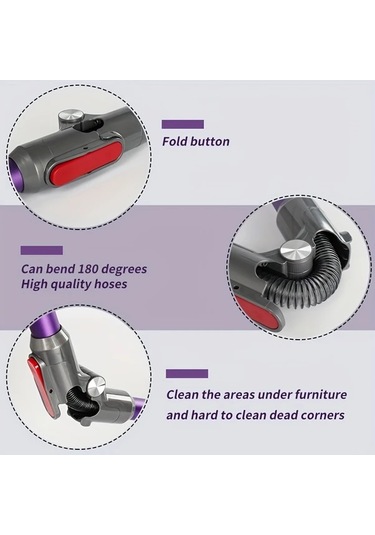 Fochsia 1pc Quick Release Uzun Süpürge Wand Uzantısı  V7 V8 V10 V11 V15 Uyumlu