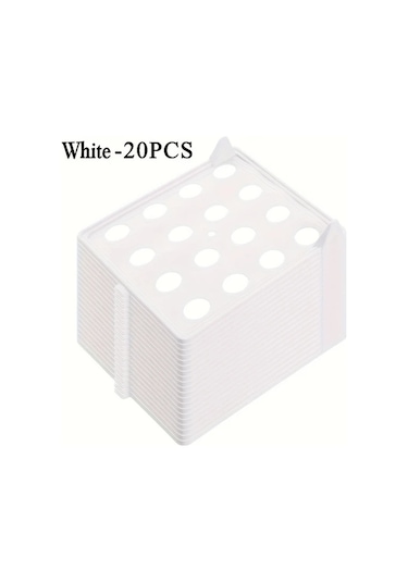 Oldfriend 20 Parça Beyaz Yığınlanabilir Giyim Organizatörü - Taşınabilir Dolap Düzenleyici Beyaz