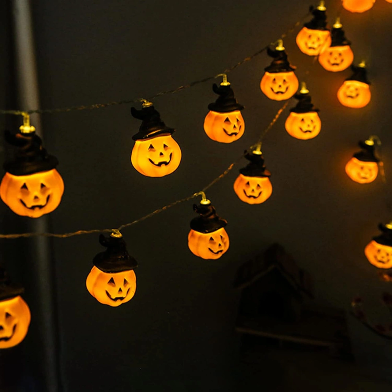 Jack-o-lanterns Cadılar Bayramı Işık Dizisi Pil İle Çalışan Cadılar Bayramı Dekorasyonu Cadılar Bayramı Partisi İç Mekan Dış Mekan Ev Festivali Dekorasyonu İçin Jack-o-lanterns Diğer