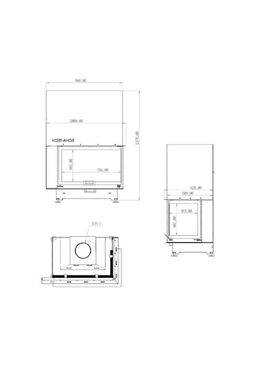 Echa Tech Asansörlü Çelik Köşe Şömine Haznesi Sağ Açık 90 D