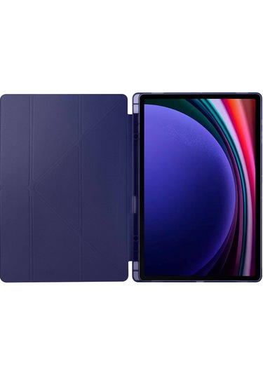 Samsung Galaxy Uyumlu Tab S9 Ultra X910 14.6 İnç Kılıf Kalem Bölmeli Silikon Smart Cover Tablet Kılıfı
