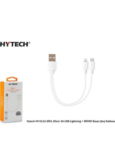 2in1 20cm 3a Usb Lightning + Micro