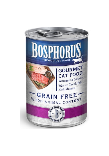 Bosphorus Sığır Ve Tavuk Etli Gurme Kedi Konservesi 415 Gr X 48 Adet Parça Etli