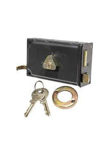 Tursan Trajlı Tirajlı Kilit Kare 14 Cm Silindirli Trajlı Tirajlı Kilit - Demir Kapı Kilidi - 301