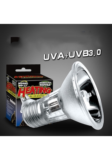 Nomo Sürüngen Büyük Uvb3.0 Basking Isıtma Lambası Kaplumbağa Tankı Güneş Enerjili Isıtma Lambası, Özellikler: 50w
