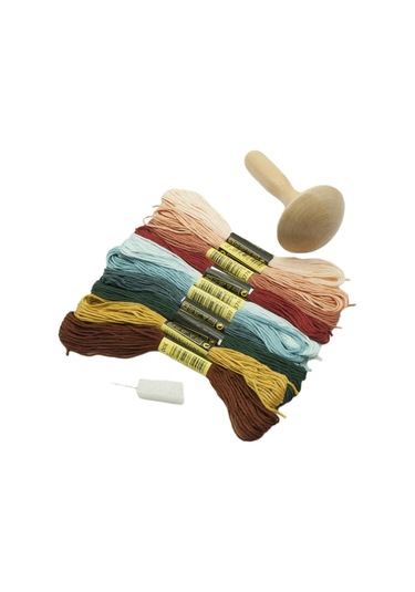 Suntek Manuel Dıy Örme Mantar Yama Alet Kiti, Çorap Atkıları Için İpliklerle Birlikte