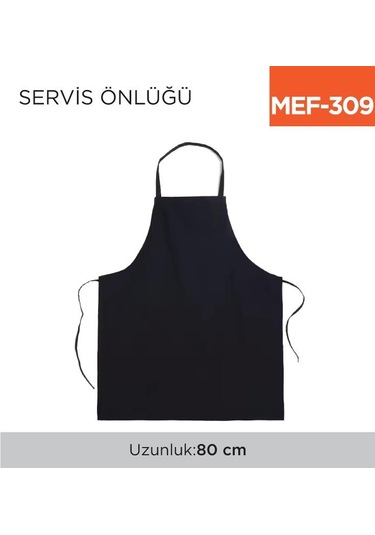 Servis Önlüğü 80 Cm. Siyah Mef-309 Siyah