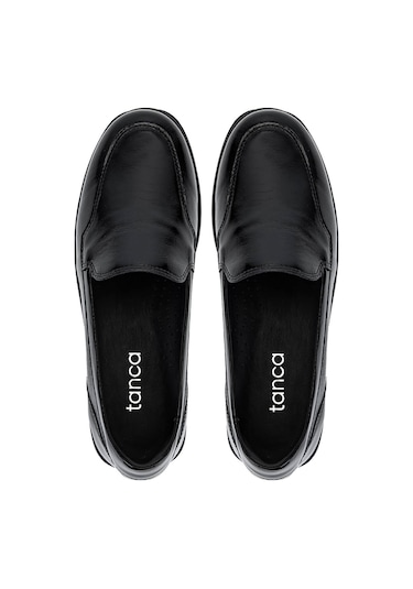 Tamer Tanca Kadın Hakiki Deri Siyah Rugan Comfort Ayakkabı 488 8001 Bn Ayk Sk25-26 Sıyah Krsk Rgn Siyah