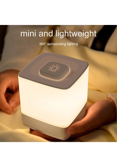 Cbtx Usb İle Güçlendirilmiş Dokunmatik Gece Lambası Masaüstü Başucu Üç Renkli Kademesiz Karartma Lambası