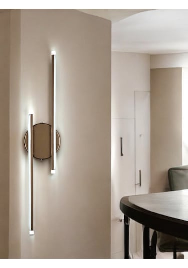 Sare Aplik Kahverengi Gün Işığı Ledli Banyo Mutfak Duvar Aplik Kahverengi