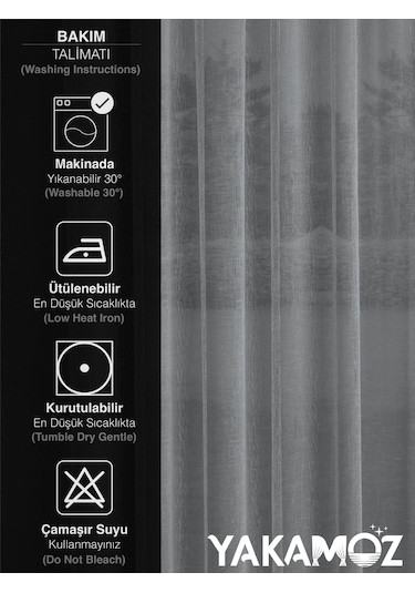 Gri Keten Görünümlü Ekstraforlu Tül Perde Linen Touch Serisi GRİ