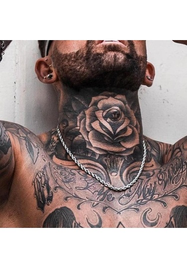 Novahub Gümüş Erkekler Halatlar Uzun Kolye Paslanmaz Çelik Minimalist Büküm Halat Zincir Kolye Altın Renginde Mevcut Gümüş Renk 3 Ila 5mm 4mm-45cm Gümüş - Diğer Gümüş