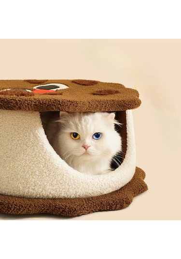 Homyl Kurabiye Yatak Kedi Gizli Yeri, Kapalı Küçük Hayvan Evi