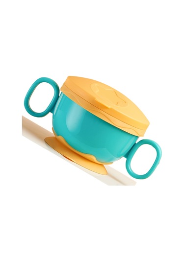 Çocuklar İçin Çok Amaçlı Mama Kabı/pipetli Ve Vantuzlu Çift Saplı