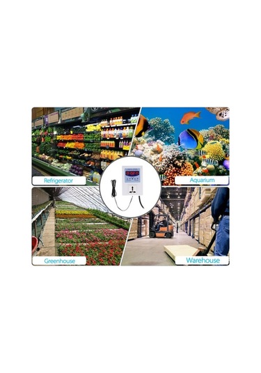 Maoyaya Akıllı Sıcaklık Kontrol Cihazı, Led Ekranlı Termostat, Sensörlü Gt Tmc-1000, İki Modlu Kullanım