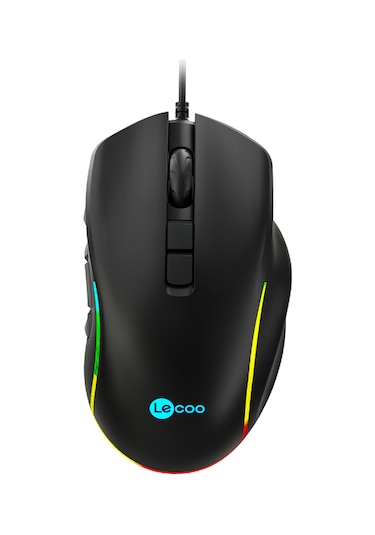 Lecoo MS140 Kablolu 6400DPI 10 Makro Tuşlu RGB LED Gaming Optik Mouse