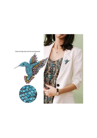 Flybuy Tokası Renkli Kuş Kişilik İşlemeli İğneleri Giyim Broş Atkı Arı Mm Çok Renkli