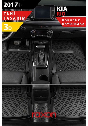 Kia Rio 2017+ 3d Havuzlu Paspas 5 Parça Tam Uyumlu, Su Geçirmez
