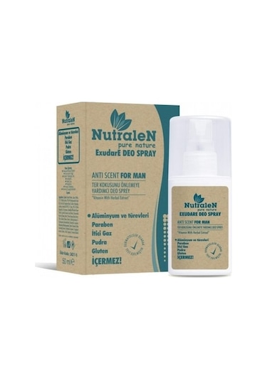 Nutralen Exudae Deo Sprey Anti Scent Erkek Deodorant 50 ML