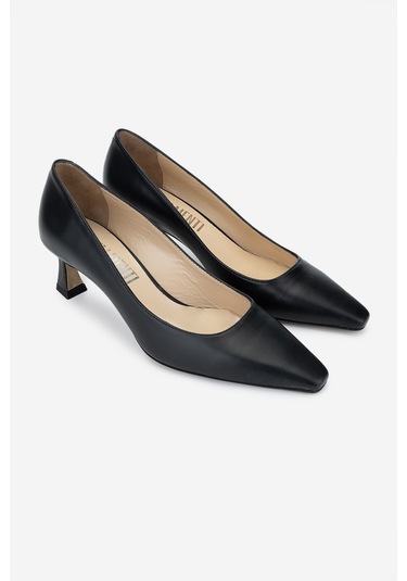 Valmenti Sergio Kadın Siyah Hakiki Deri Topuklu Ayakkabı 613 27596 Bn Ayk Y24 Siyah