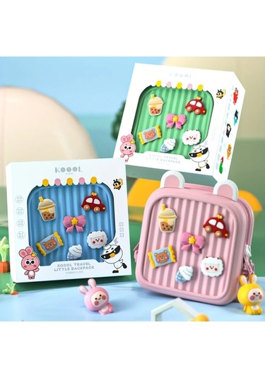 Honeybeeshop Mavi 4 Renkli Moda Seyahat Nefes Alabilir Sirt Cantasi Orijinal Tasarim Leke Direncli Dayanikli Buyuk Kapasiteli 3d İsitmayan Sevimli 6 Tokali Cicek Festival Ve Acik Hava Etkinlikleri İcin MAvi