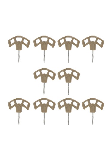 Suntek 10 Adet Kamp Güverte Çivileri Açık Tırmanma Haki Haki