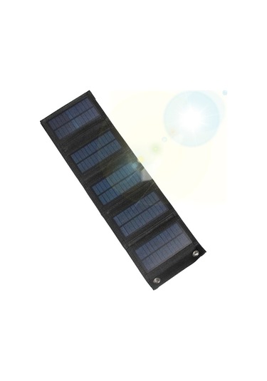 Pazly 7.5w 5v Katlanabilir Güneş Şarj Cihazı Usb Portlu Taşınabilir Su Geçirmez Panel
