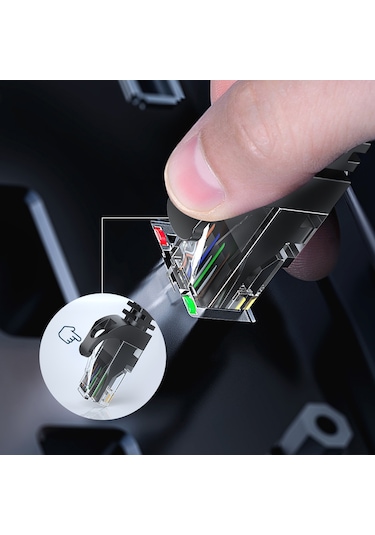 Essager  1000 Mbps Cat6 Ethernet Kablosu 15 Metre - Yuvarlak Tel Round Wire