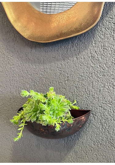 Bent S Metal Bronz Askılı Kase