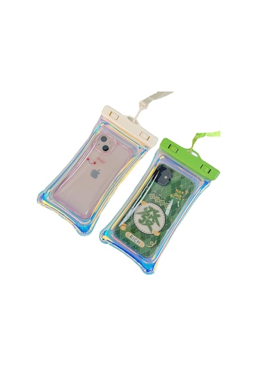 Skycity Yeşil Sarı Tpu Su Geçirmez Telefon Çantası - Yüzme, Dalış, Akşam Yürüyüşü İçin Dayanıklı Ve Şeffaf Koruma Kılıfı Sarı - Yeşil