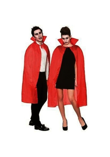 Kırmızı Renk Yakalı Pelerin 120 Cm Çok Renkli