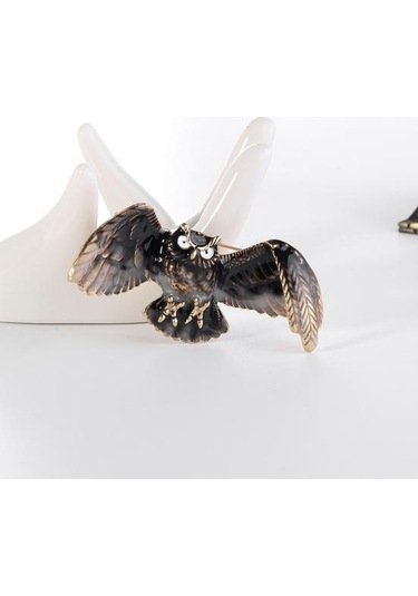 Moda Vintage Kadın Baykuş Şekli Uçan Takı Broş Pin Elbise Aksesuarı Hediye Çok Renkli