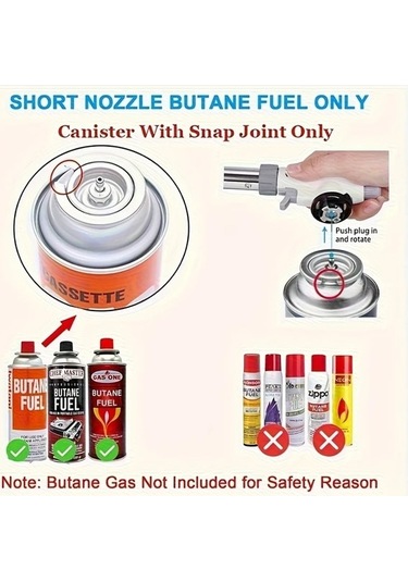 Trendooze Gaojunshop01 Kamp & Ev Gazlı Üfleç, Derin Alev Ayarı, Koyu Gri Koyu Gri