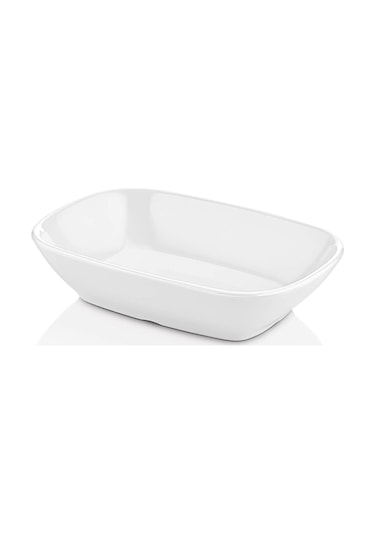 12 Cm Kare Kayık Tabak Thermoplus Kırılmaya Dayanıklı 6'lı Beyaz