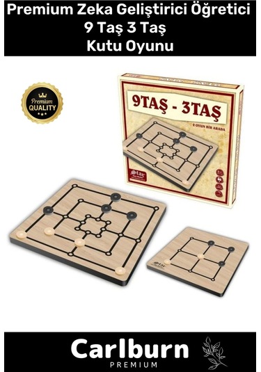 Premium Eğitici Zeka Geliştirici Öğretici Eğlence Aile Parti Yılbaşı Etkinlik 9 Taş 3 Taş Oyun