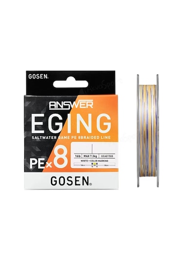 Gosen Eging Answer 8b Multicolor 150m İp Misina 0,14mm 0,14mm