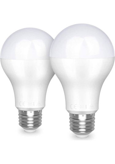 2 Adet Led Ampule27 Normal Duy 9w Beyaz Işık