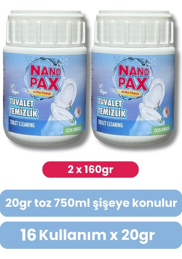 Tuvalet & Klozet Temizlik Tozu Ekonomik Bebek Boy 2 X 160gr