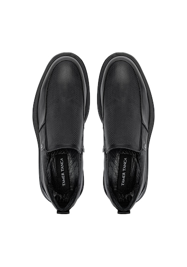 Tamer Tanca Erkek Hakiki Deri Siyah Casual Ayakkabı 318 404-04 Erk Ayk Sk24-25 Sıyah Siyah