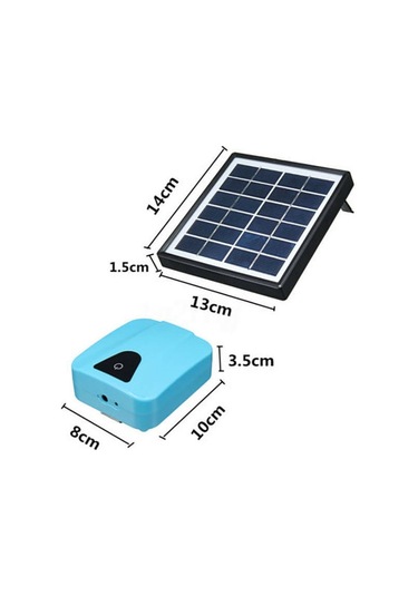 Sones Ap003 Ac/dc Çift Amaçlı Akvaryum Oksijen Pompası Açık Hava Güneş Enerjili Oksijen Pompası Balık Tutma İçin Yeşil