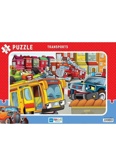 Blue Focus Transports Taşıtlar Puzzle 30 Parça