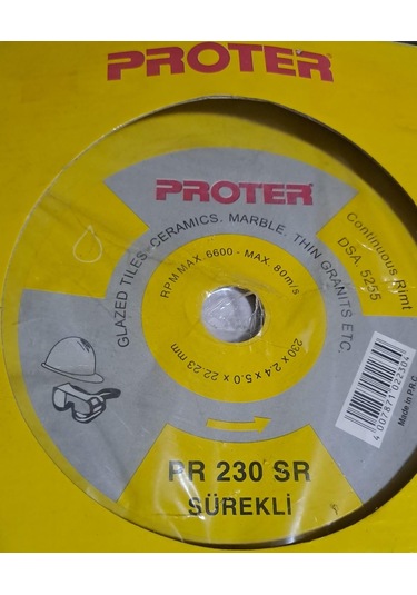 Proter Pr 230 Sr Sürekli Elmas Kesici Testere 230 X 2.4 X 5.0 X 22.23 Mm Proter
