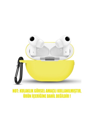 Microsonic Huawei Freebuds Pro Mat Silikon Kılıf Sarı