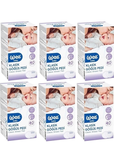 Wee Baby 132 Klasik Göğüs Pedi 6 x 40'lı