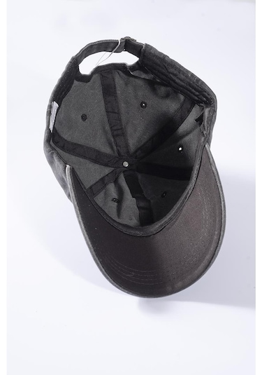 Perlotus Jeep Metal Logolu Siyah Eskitme Erkek Beyzbol Şapka
