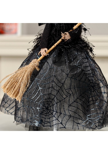 Cadı Bebek Dekorasyonu Büyülü Hayaletsiz Cadı Bebeği Cadılar Bayramı Yeşil